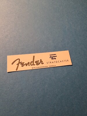  Stratocaster Decal  + Countur Emplem in Spaghetti Schrift