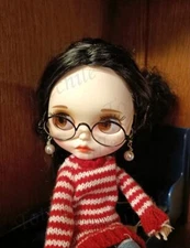 Takara 12" Neo Blythe Nude doll makeup dudu lips black curly hair Joint body