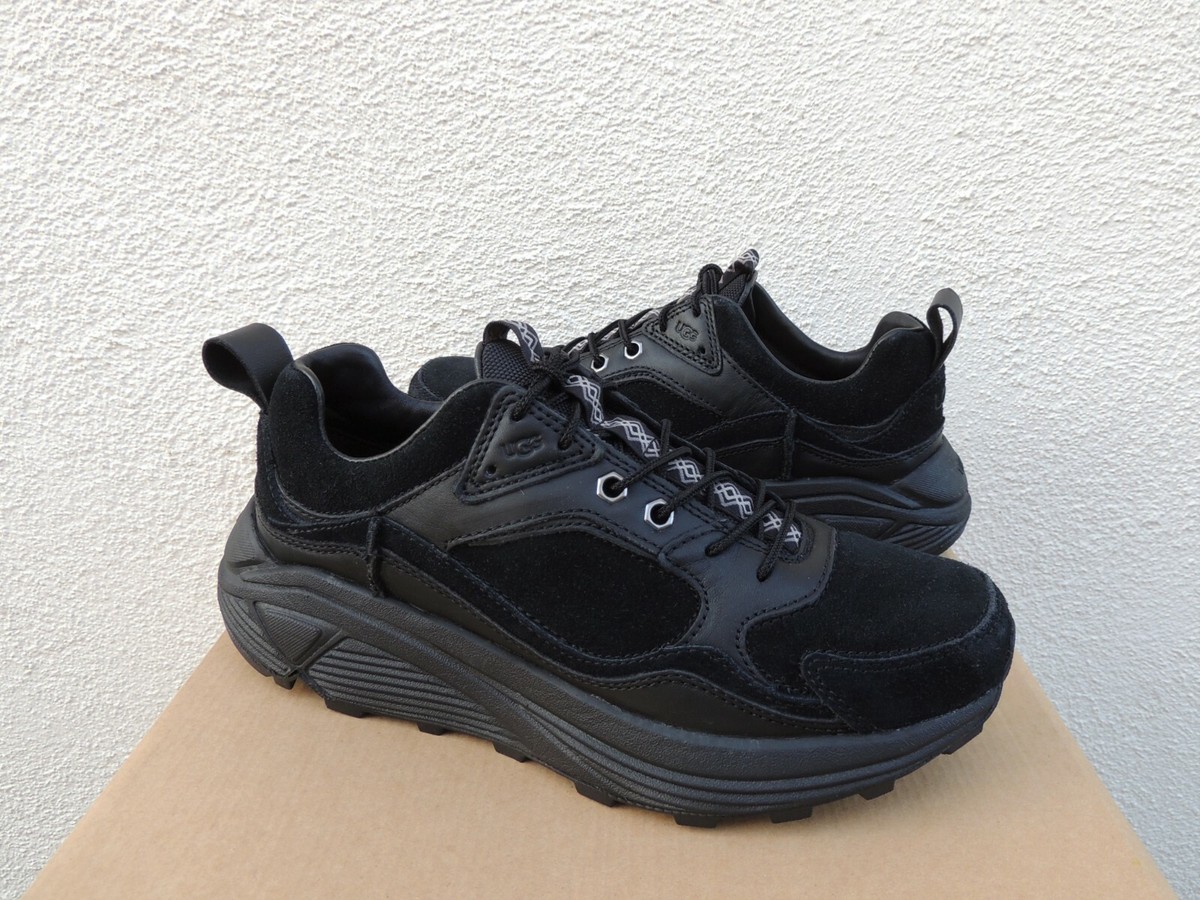 UGG BLACK SUEDE MIWO TRAINER LOW SNEAKER HIKER BOOTS, MEN US 7/ EUR 40 ~NIB