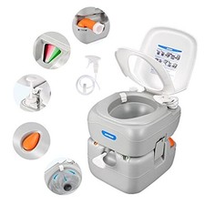 Portable RV Toilet, Camping Toilet Porta Potty, 5.8 5.8 Gal-Standard Large