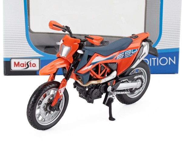 Maisto 1/18 Motorrad Ktm 690 Smc R 2023 Orange Schwarz Statisches Modell Diecast-image