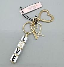 Victorias Secret ANGEL ICONIC LOGO LOVE DICE RUNWAY Key Chain Ring BAG CHARM NWT