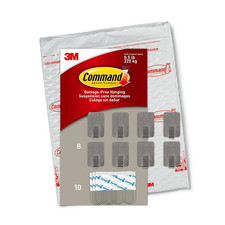 Command Small Stainless Steel Metal Hooks 8 Hooks 10 Strips Holds up to 0.5 Lb R 2.40 per strip