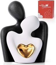 Romantische Paar Statue,Wohnzimmer Deko Moderne Keramik Figuren,Liebe Porzellan