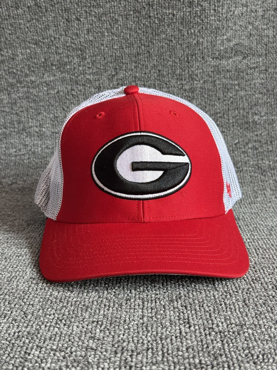 '47 Brand Georgia Bulldogs NCAA Trucker Snapback Hat Red White Mesh Back