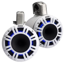Kicker 51KMTCXL8 8" RGB LED Horn Loaded Compression Driver Marine Tower Speak...