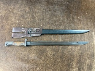 WWII Era Type 30 Japanese Arisaka Rifle Bayonet & Scabbard Mid War Manufacture