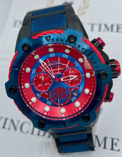 Invicta Marvel Spiderman Men's Watch - 51.5mm, Black, Blue (25782) Limited to 3K