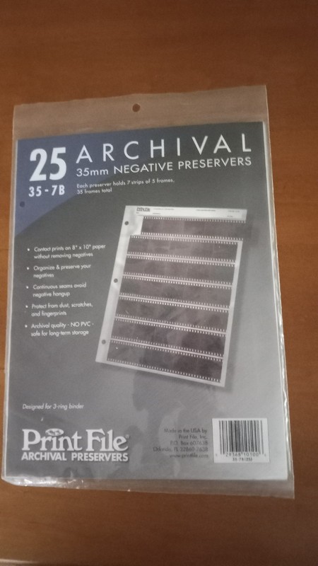 Archival 35mm Negative Preservers