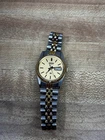 Vintage Seiko SQ Women 3Y03-0169 Dress Fluted Bezel Two Tone Quartz 24mm Watch