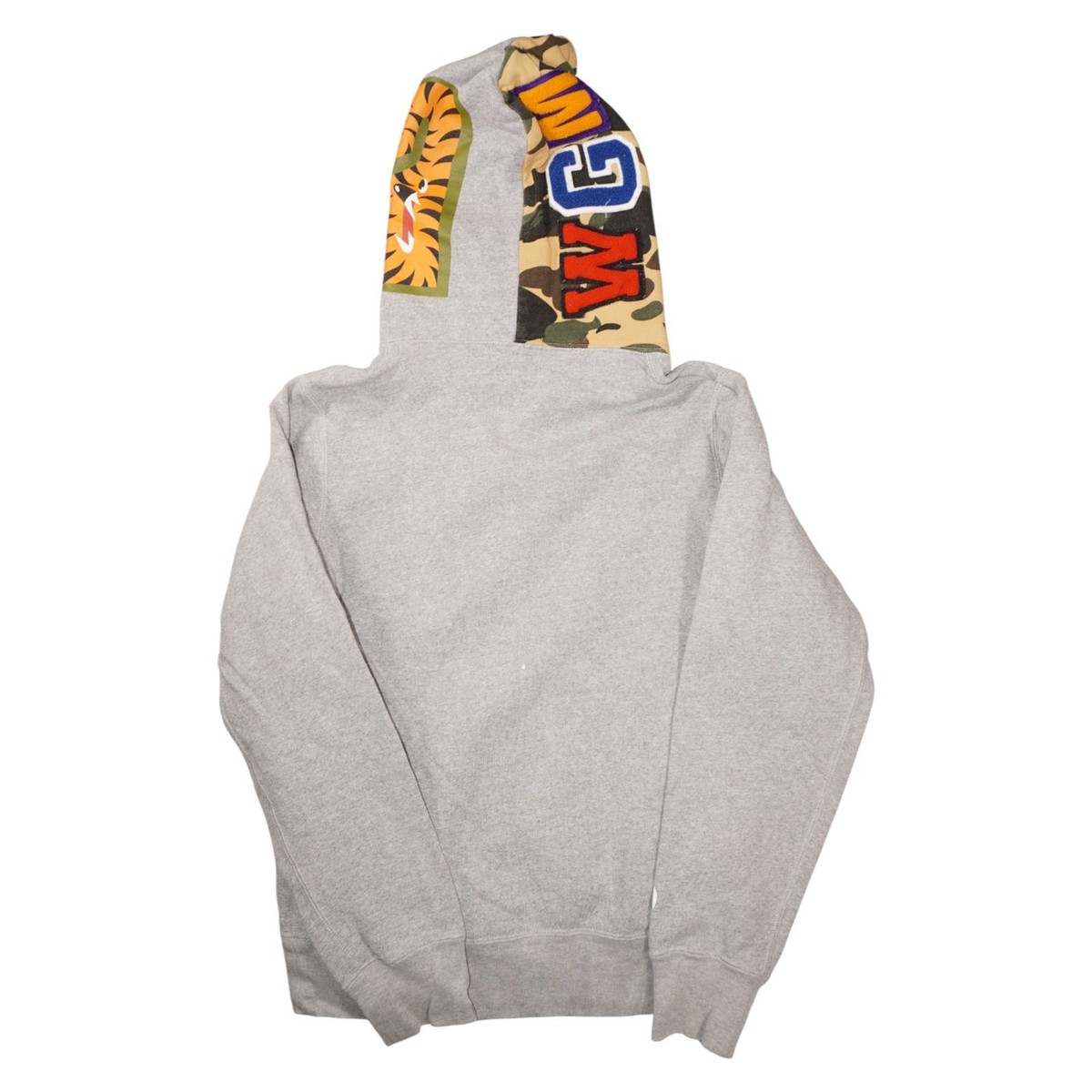BAPE Shark Full Zip Hoodie Gray Camo Tiger WGM A Bathing Ape Japan