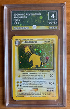 Pokemon Ampharos Holo Neo Revelation 1/64 2000 Card Rare VG-EX PG Grading