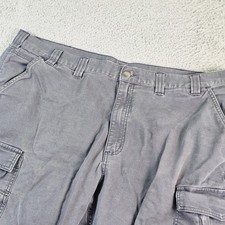 Carhartt Cargo Shorts Mens 44 Gray Rugged Flex Canvas Relaxed Fit 11 Inseam