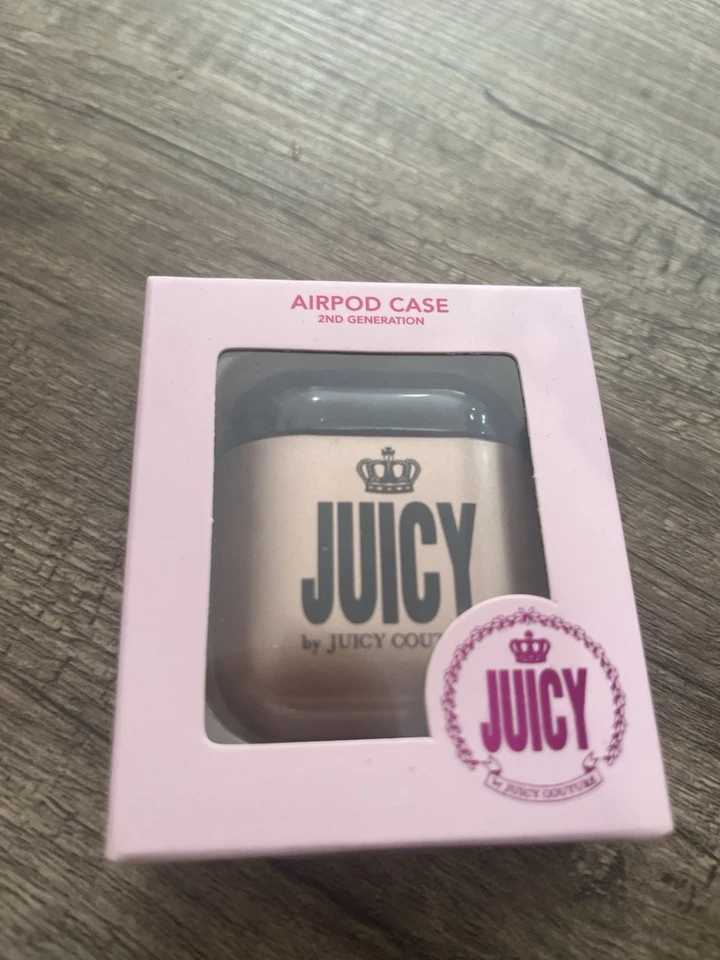✨💖 Estuche Juicy Couture Oro Rosa AirPods Gen 2 💎🎀 Elegante Cala Protectora 🎧🌸 Foto 2 de 4