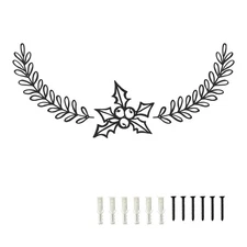 3-Piece Set Of Wall Art Metal Symmetrical Classical Pattern Art Black Wall Ar...