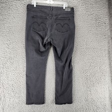 evis Jeans Womens 16 Black Stretch Denim Classic Straight *Read*