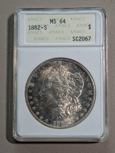1882-S Morgan Silver Dollar ANACS MS 64