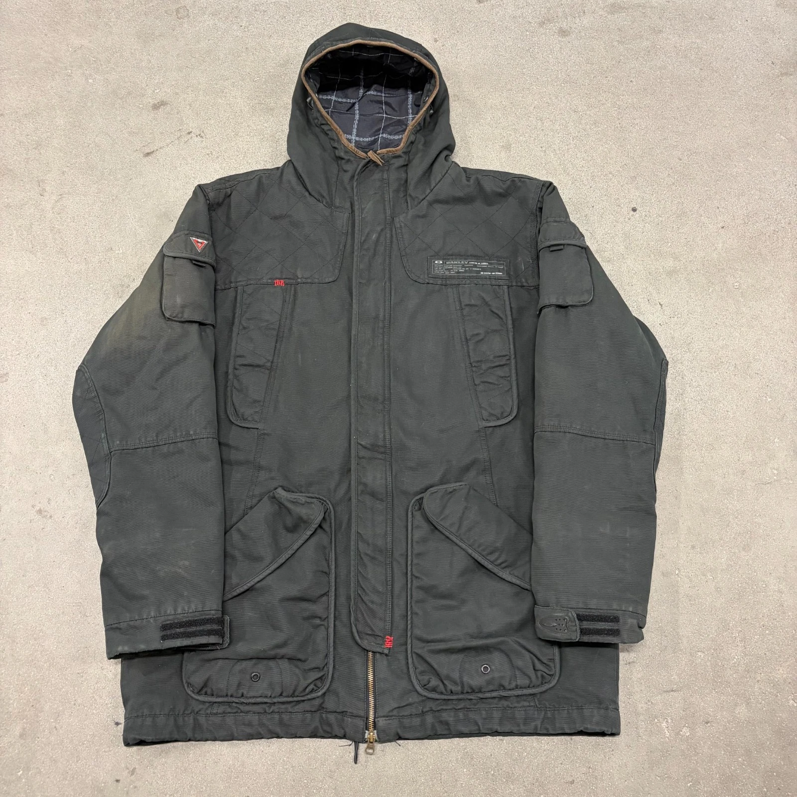 Oakley Tactical Field Gear Parka Jacket Mens XL Black Cotton Full Zip Hooded image 1