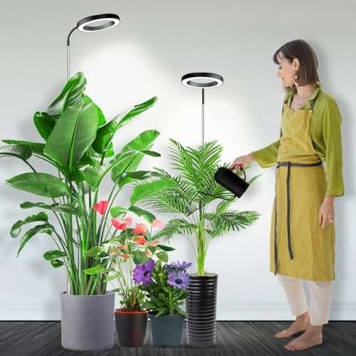 Garpsen Grow Light, 6000K Halo Plant Light with Gooseneck  Assorted sizes