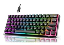 RK ROYAL KLUDGE RK61 Wired 60 Mechanical Gaming Black Keyboard RGB Red Switch