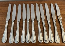 ONEIDA Stainless COUNTESS Set Of 11 DINNER KNIVES 9 1/2" Glossy Flatware