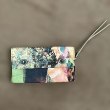 Diesel Men Colorful Floral Pattern Long Wallet With Strap Vintage Luxury Modern