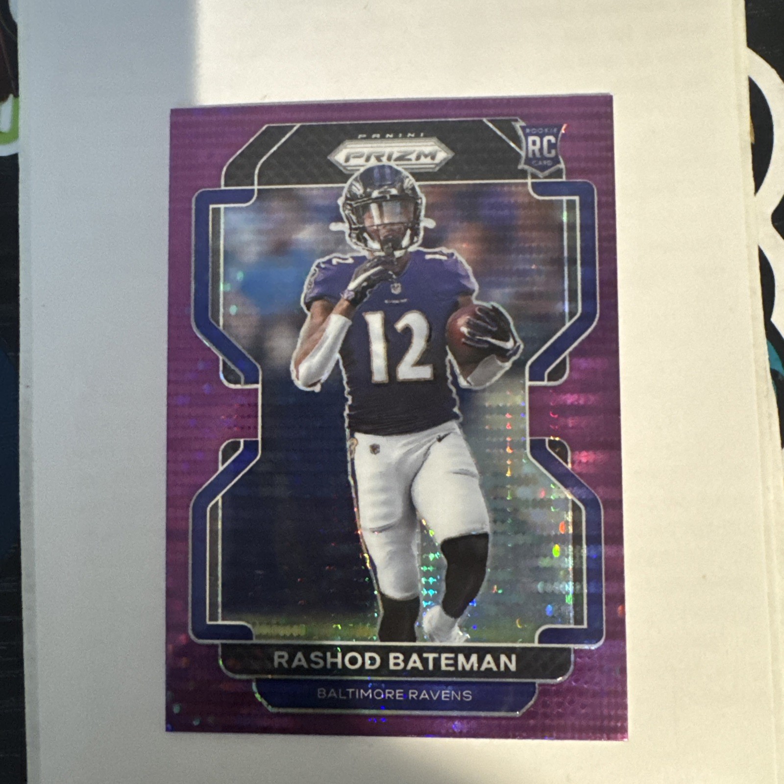 2021 Panini Prizm Purple Pulsar Rashod Bateman Rookie #340