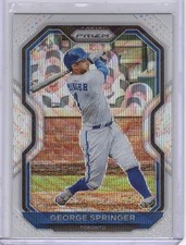 2021 Panini Prizm White Wave Prizm #185 George Springer Toronto Blue Jays