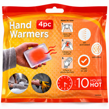 Hand Warmers Air Activated Heat Packs Up To 10 Hours Disposable 4 Pack
