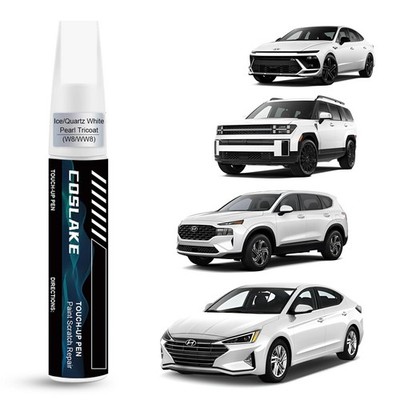 Car Touch Up Paint(Ice/Quartz White Pearl Tricoat(W8/WW8)) for Hyundai, Car P