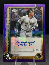 2025 Topps Chrome Update Autograph Purple Refractor #AC-GU Gio Urshela Auto /250