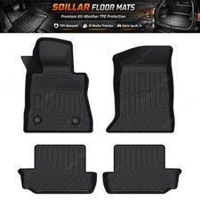 1st 2nd Row Floor Mats Liner For 2016-2024 Chevrolet Camaro All-weather Black