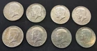 LOT OF 8 CIRCULATED ~1966-69 ~40% SILVER KENNEDY HALF DOLLARS, #11