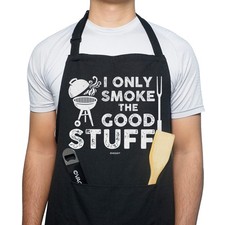 100 Cotton Black Funny Aprons Men Dad Husband Birthday Fathers Day Grilling