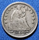 1854 ARROWS Seated Liberty Silver Half Dime