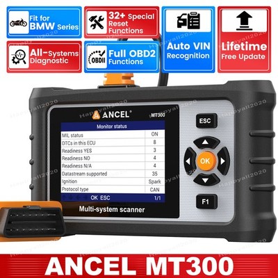 ANCEL MT310 Motorcycle Scanner OBD2 Diagnostic Tool Lifetime Free Update For KTM