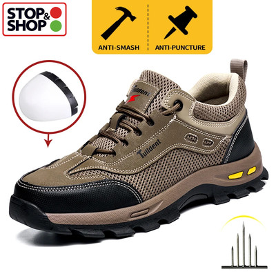 Herren Sicherheit Arbeitsschuhe Anti-Piercing Schutzstiefel Sommer Leicht Neu UK