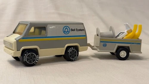 Vintage 1979 Tonka Bell System Telephone Service Van & Trailer