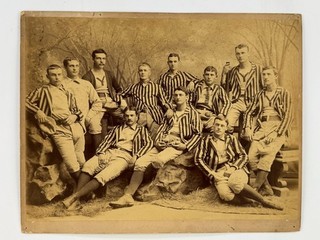 Amos Alonzo Stagg Ivy Champ & YALE Baseball Team Orig. 1887 Large Albumen Photo