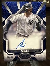 Austin Wells 2025 Topps Tier One Baseball Break Out Auto Blue Foil! 🔥32/99🔥