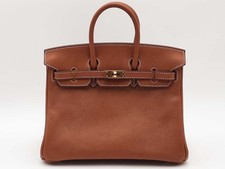 Hermes Fauve Barenia Faubourg Birkin 25 Handb...