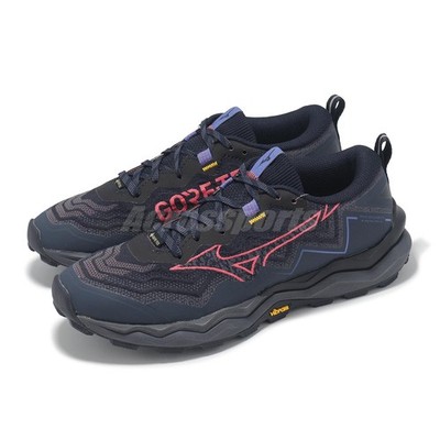 Mizuno Wave Daichi 9 GTX Gore-Tex Navy Red Women Trail Running J1GK2556-71