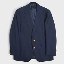 MINT Polo Ralph Lauren 'University Club' Blazer 40R Navy Blue 2 Gold Button