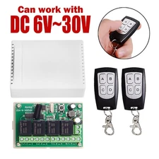 443MHz Wireless Remote Control Relay Switch With Receiver and 4CH Channel