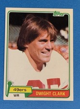 1981 Topps Dwight Clark RC Rookie Card #422 San Francisco 49ers Set Break. rookie card picture