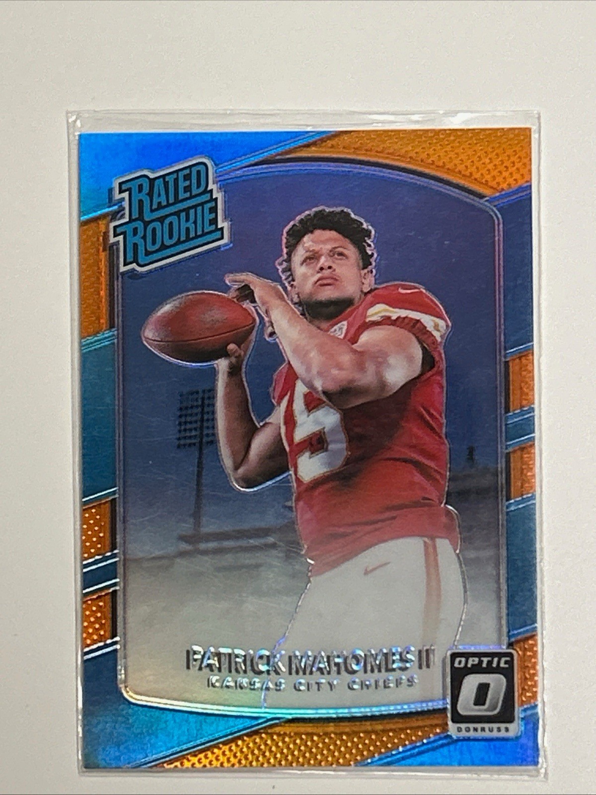 2017 Donruss Optic - Rated Rookie Patrick Mahomes II #177 Orange Prizm /199 (RC)