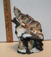 Danbury Mint Wilderness Call by Nick Bibby Wolves Wolf Pack Sculpture Figurine