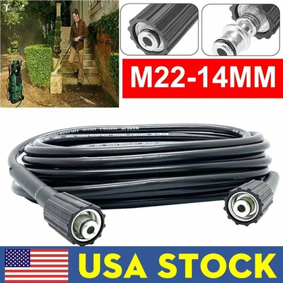 #ad M22 14mm Pressure Washer Hose 33 FT 1 4quot; ID Replacement for High Power Washers $17.98