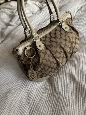 Gucci GG Canvas Sukey Top Handle Bag Vintage Retro Handtasche