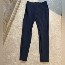 Express Mid Rise Leggings Pull on Ponte Pants Navy Blue XS